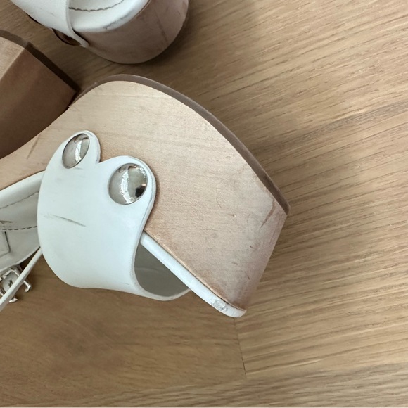 Prada White Chunky Heels Size 38.5 - Picture 5 of 8